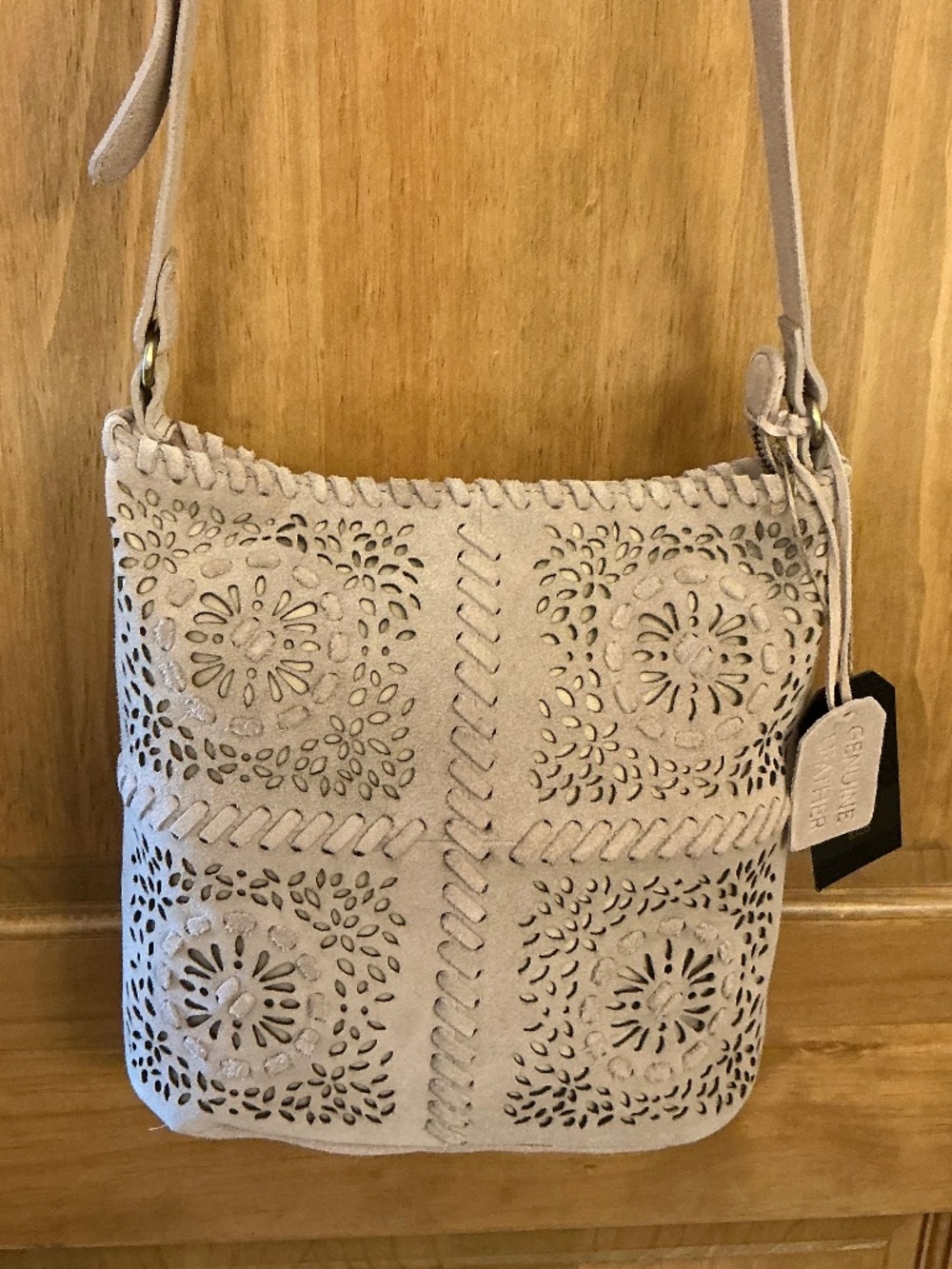Beautiful Genuine Suede Crossbody Bag
